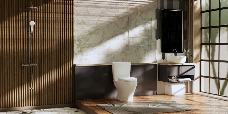 Siedem kreatywnych i funkcjonalnych pomysłów na łazienkę bez płytek na ścianach